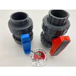 Aquaforte Kugelhahn PVC mit beiseitigen Klebemuffe 20/25/32/40/50/63 mm Budget