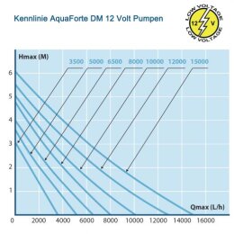 AquaForte Teich und Poolpumpe DM-6500 LV-12V