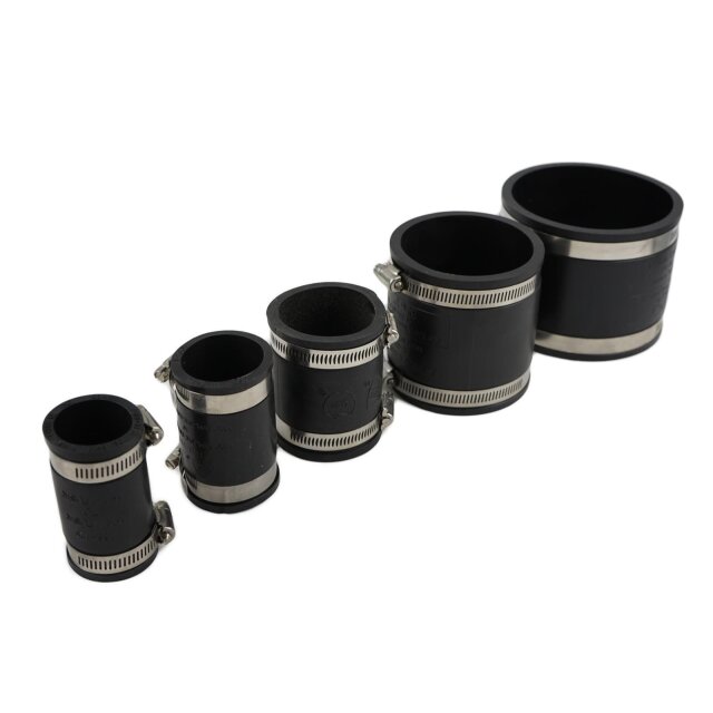 Flexible Muffe 75 mm Gummikupplungen Fittinge für PVC Rohre