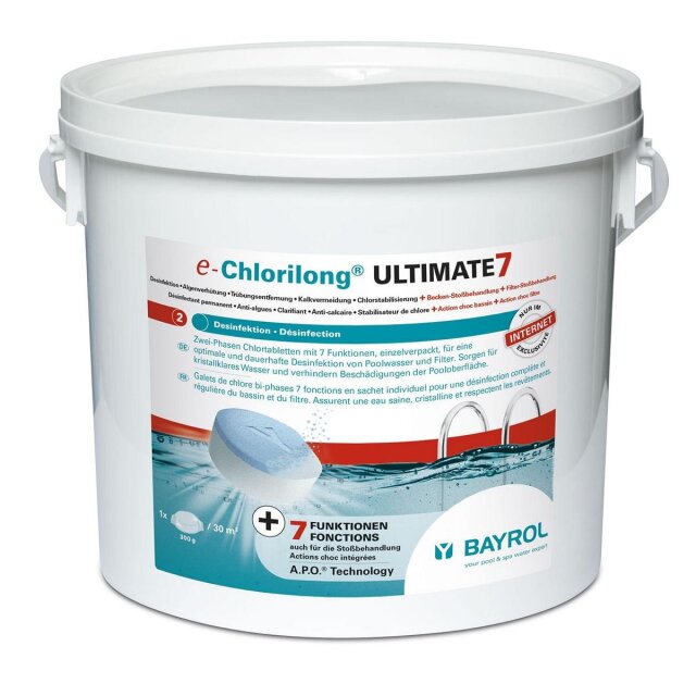 Bayrol Poolwasserdesinfektion e-Chlorilong ULTIMATE7 300 g 10,2 kg