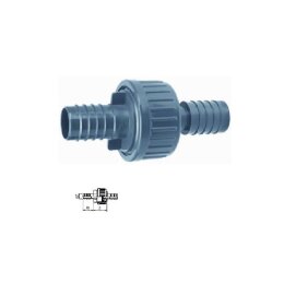 Aquaforte Rückschlagventil PVC mit Tüllen 21 mm