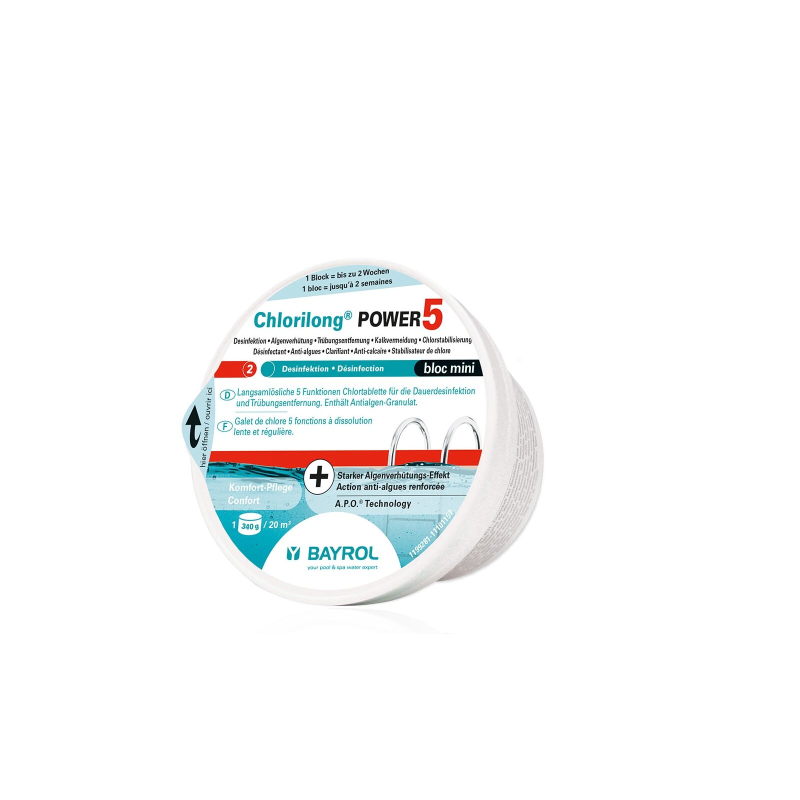 BAYROL E-Chlorilong® CLASSIC - 200g Chlortabletten+92% Aktivchlor 10kg | ESTA Pool-Shop