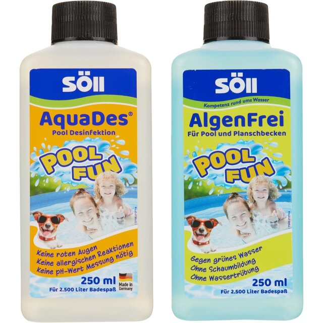 Söll Pool Pflege-Set AquaDes und AlgenFrei je 250 ml