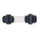 50 mm PVC Rohr Schauglas mit Verschraubung-Klebemuffe