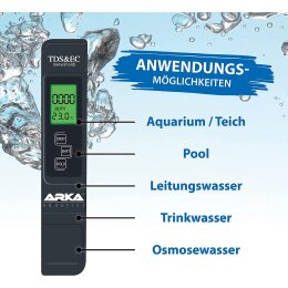 Arka TDS / EC - Messgerät  3in1  TDS & EC & Temperatur