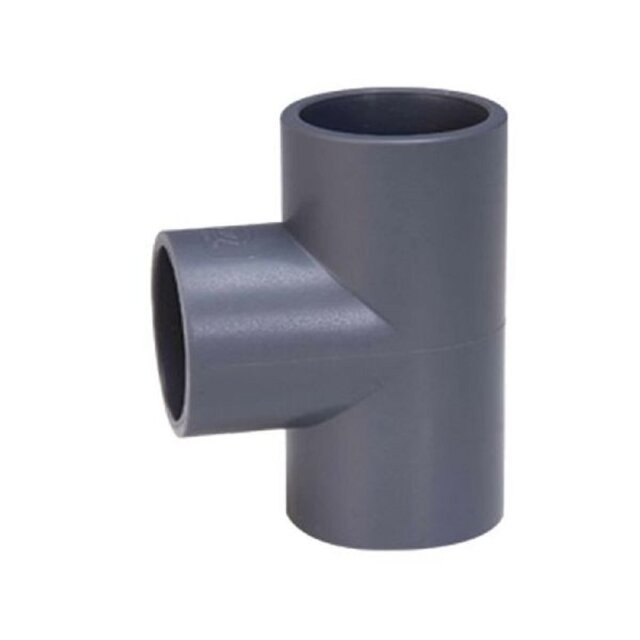 Cepex PVC T-Stück  Ø 90 mm mit 3 Muffen für PVC Rohre PN10