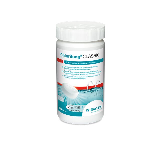 Bayrol Poolwasserdesinfektion Chlorilong CLASSIC 1,25 Kg in 250 g Tabletten 92 % Aktivchlor