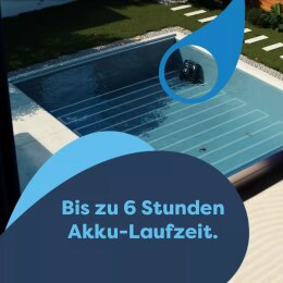 AquaForte M60 Akku Poolroboter – App-steuerbar-kabellos, Boden-, Wand- & Wasserlinienreinigung