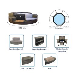 Whirlpool Netspa Octopus mit Mobiliar